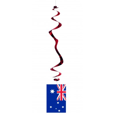 6 festoni pendenti a spirale bandiera australia