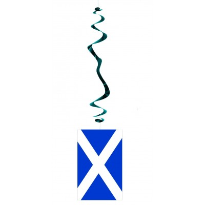 6 festoni pendenti a spirale bandiera scozzese